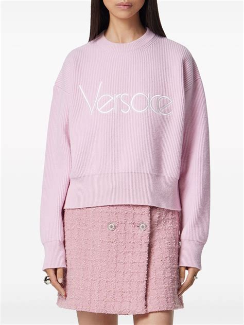 versace sweatshirt pink|versace jumper women's.